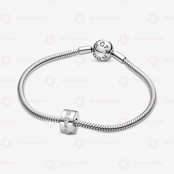 Pandora Clear Sparkling Row Clip Charm - Picture 4 of 7